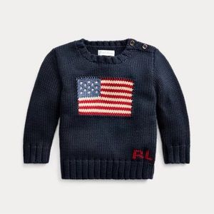 Ralph Lauren - The Iconic Flag Sweater - Navy Blue - Baby - Size 12m